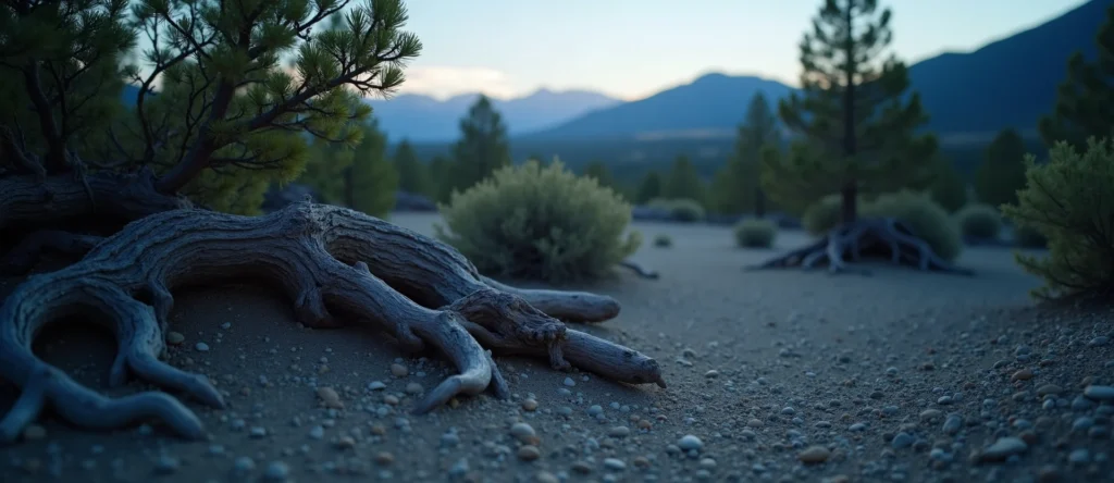 Symbolizing Growth/Resilience: A local Manzanita gnarled juniper roots. - AI Generated