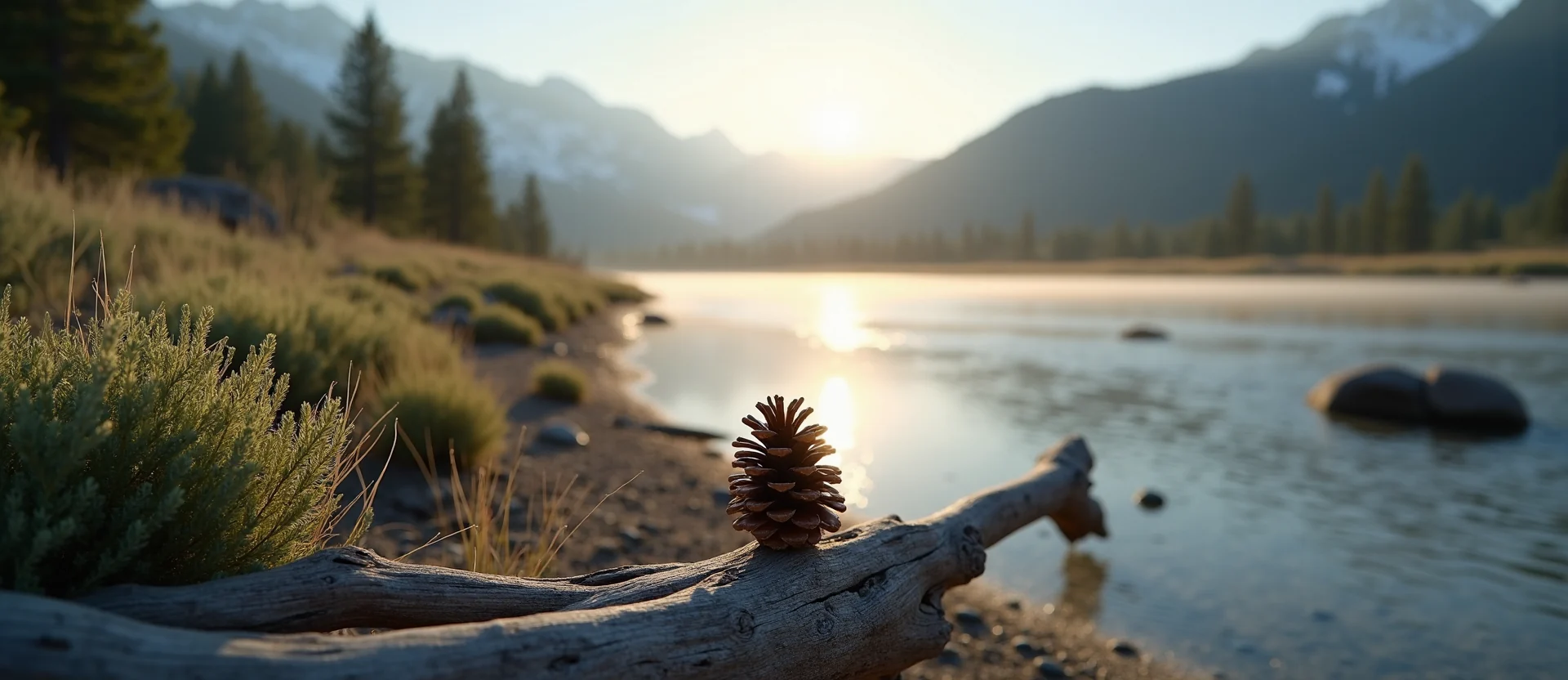 Symbolizing Seed/New Beginning: A local Sagebrush (Artemisia tridentata) opening pine cone. - AI Generated