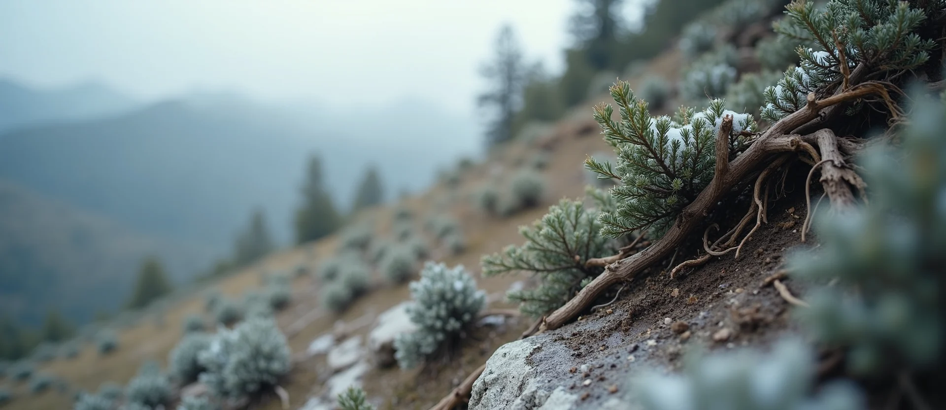 Symbolizing Growth/Resilience: A local Sagebrush (Artemisia tridentata) gnarled juniper roots. - AI Generated