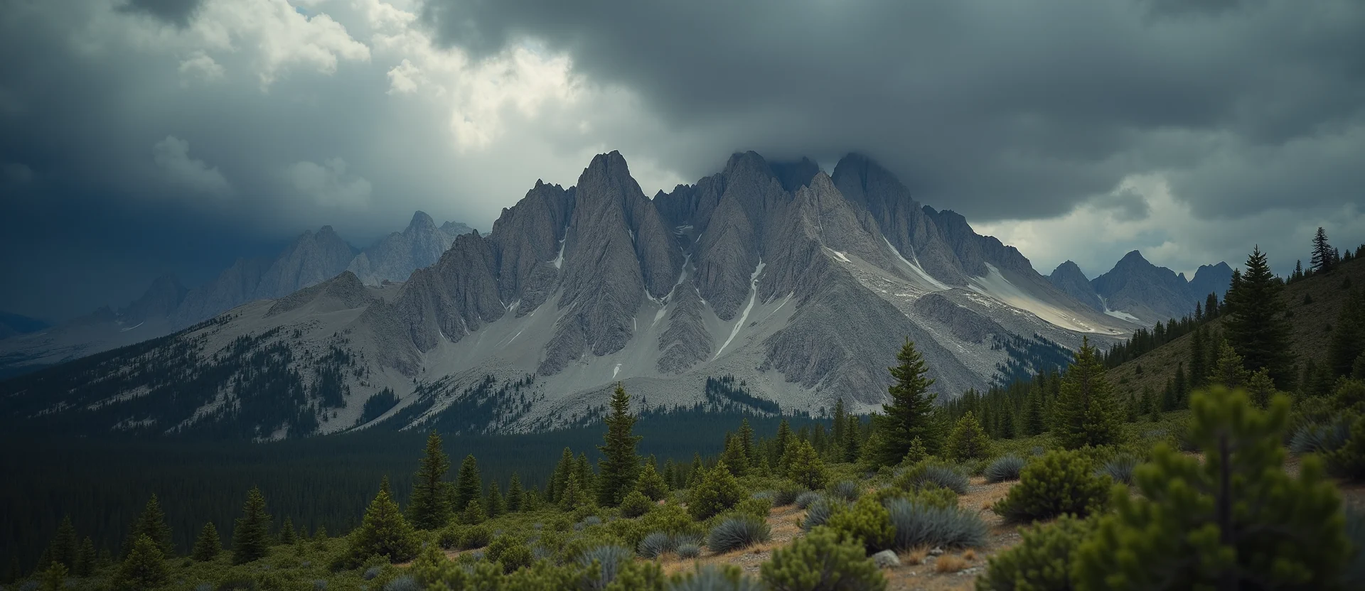 Symbolizing Stability/Peak: A local Sierra Juniper solid mountain ridge. - AI Generated