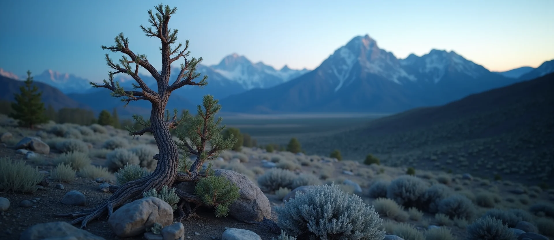 Symbolizing Growth/Resilience: A local Rabbitbrush new branch reaching for the sky. - AI Generated