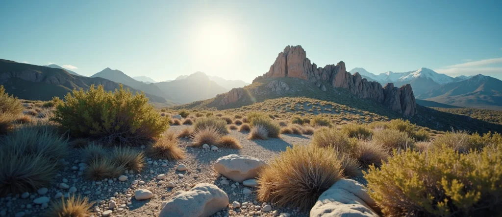 Symbolizing Identity/Local: A local Desert Peach Mt. Rose foothills. - AI Generated