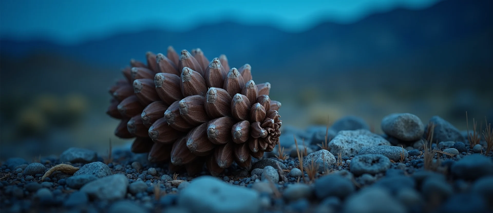 Symbolizing Seed/New Beginning: A local Indian Paintbrush opening pine cone. - AI Generated