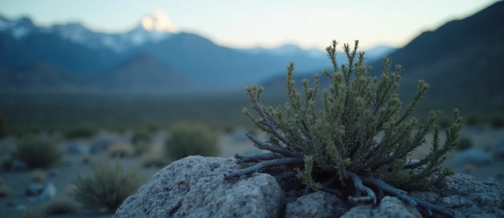 Symbolizing Growth/Resilience: A local Desert Peach gnarled juniper roots. - AI Generated