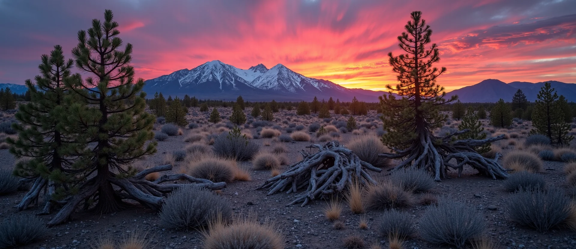 Symbolizing Growth/Resilience: A local Bitterbrush gnarled juniper roots. - AI Generated