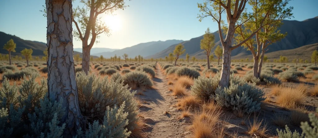 Symbolizing Identity/Local: A local Quaking Aspen Washoe Valley floor. - AI Generated
