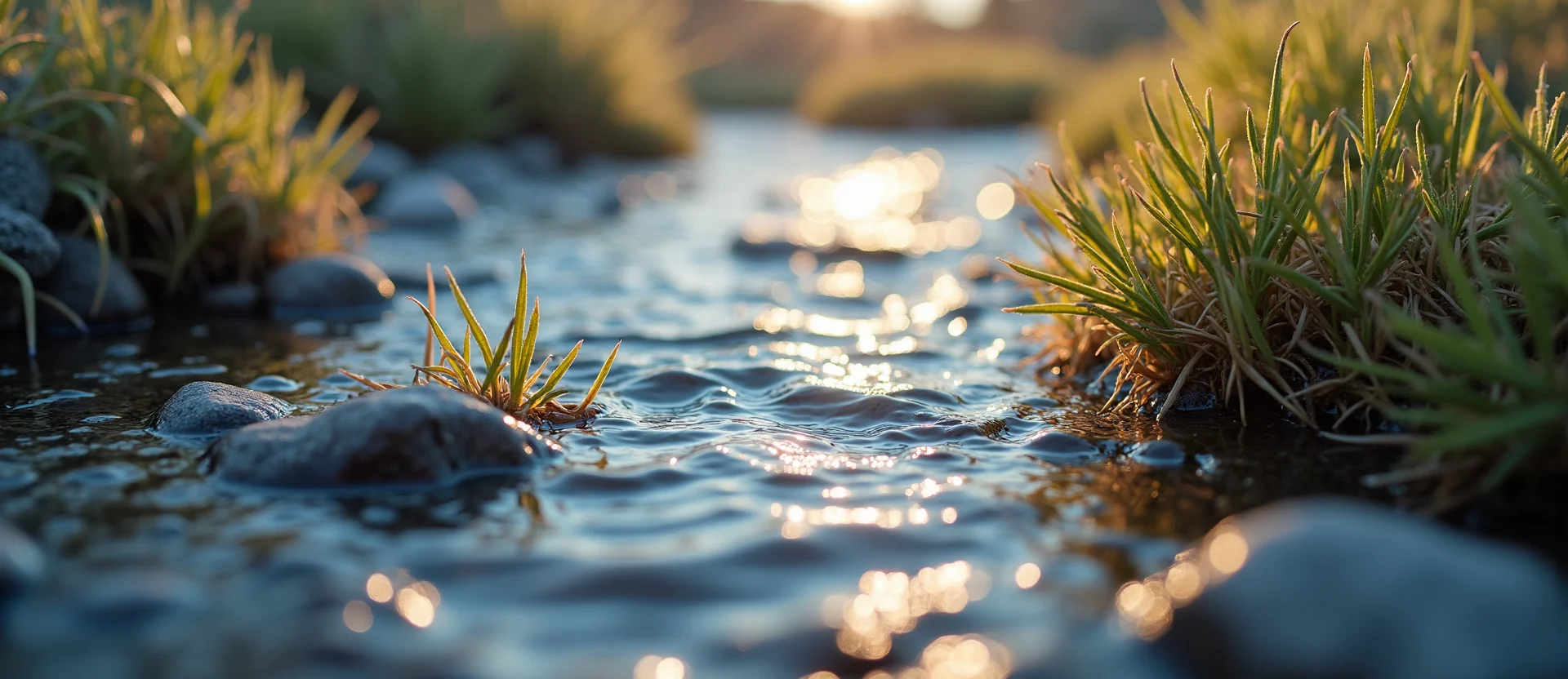 Symbolizing Flow/Cleansing: A local Sagebrush (Artemisia tridentata) clear cold snowmelt stream. - AI Generated