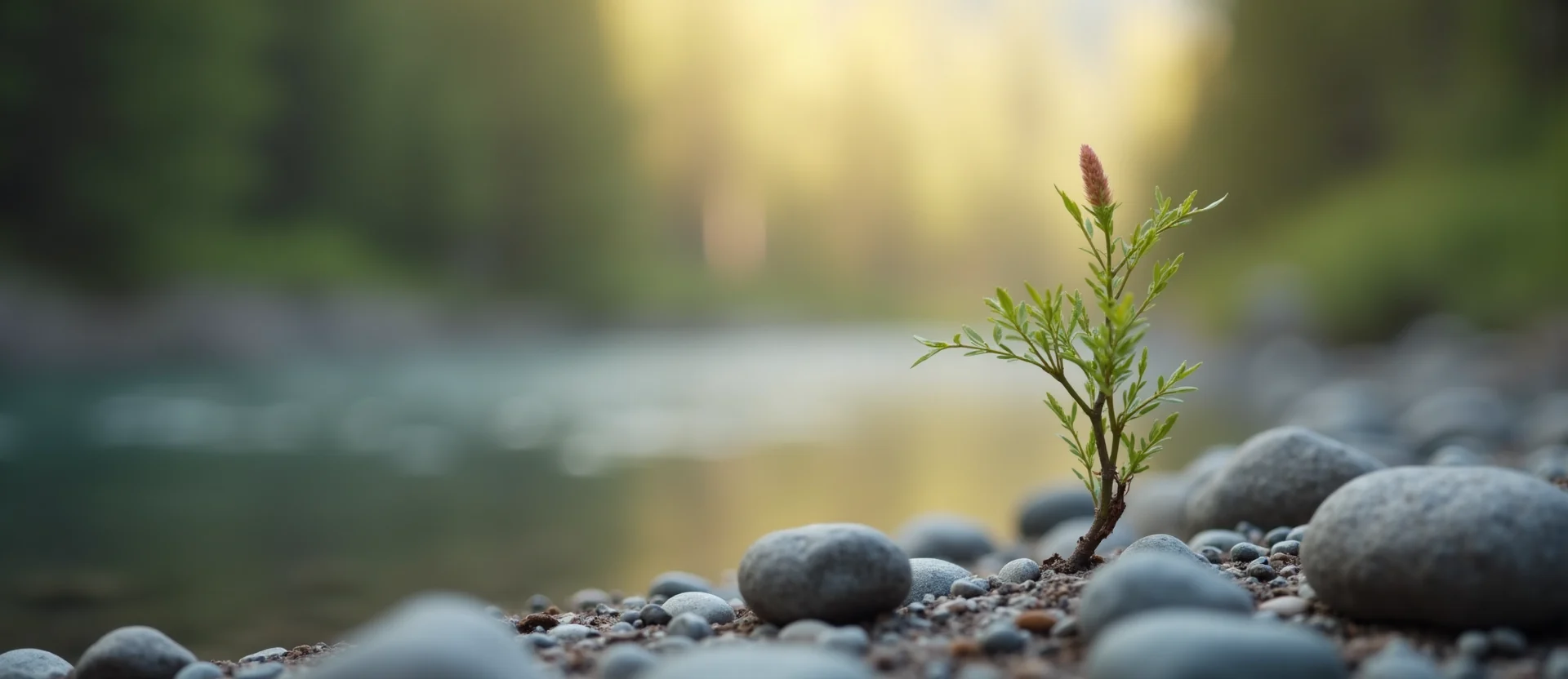 Symbolizing Seed/New Beginning: A local Mountain Mahogany new green bud on a branch. - AI Generated