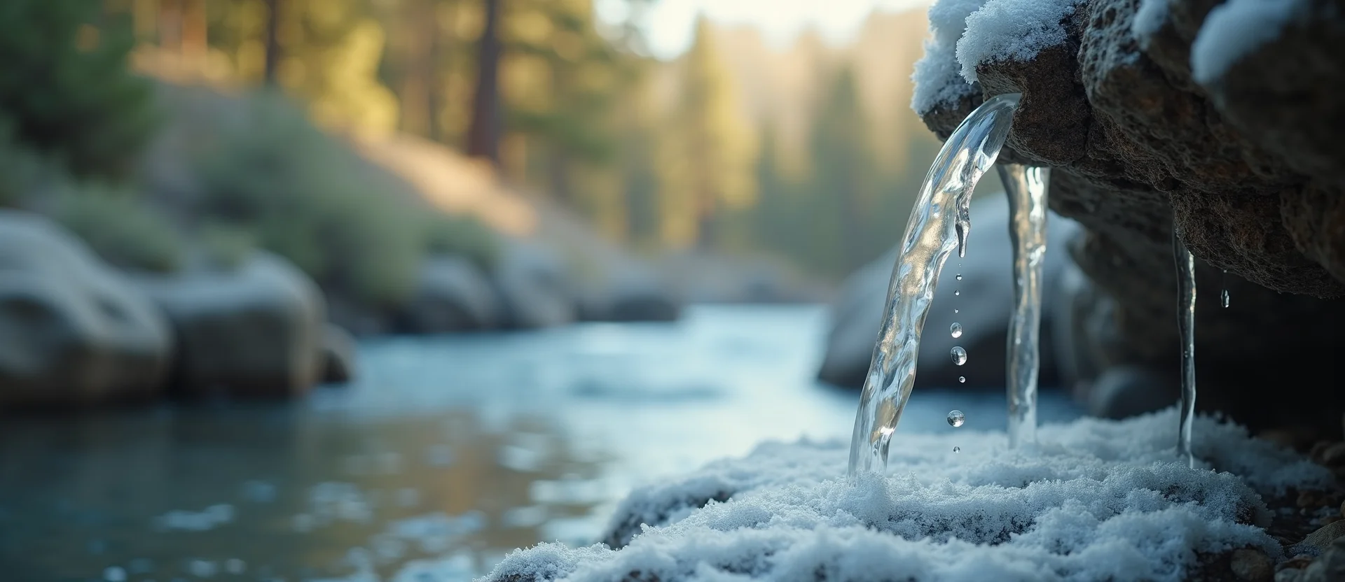 Symbolizing Flow/Cleansing: A local Bitterbrush hidden small waterfall. - AI Generated