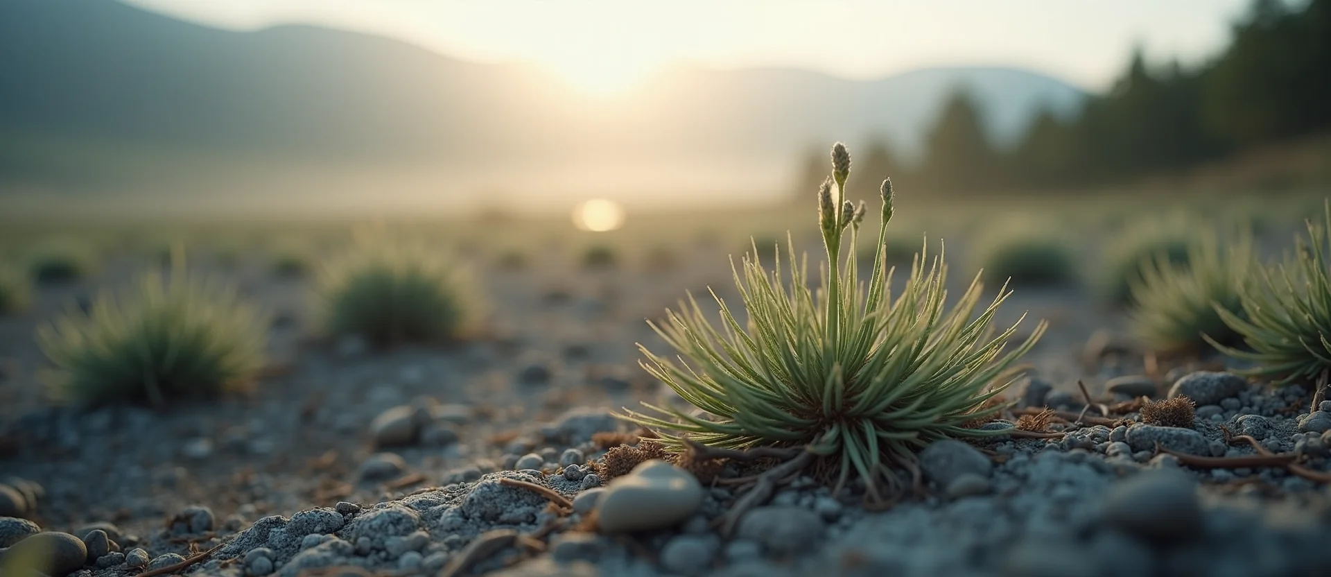 Symbolizing Seed/New Beginning: A local Sagebrush (Artemisia tridentata) sprouting sagebrush seedling. - AI Generated