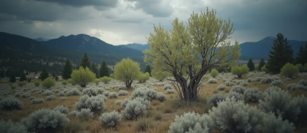 Symbolizing Growth/Resilience: A local Manzanita thriving aspen grove. - AI Generated