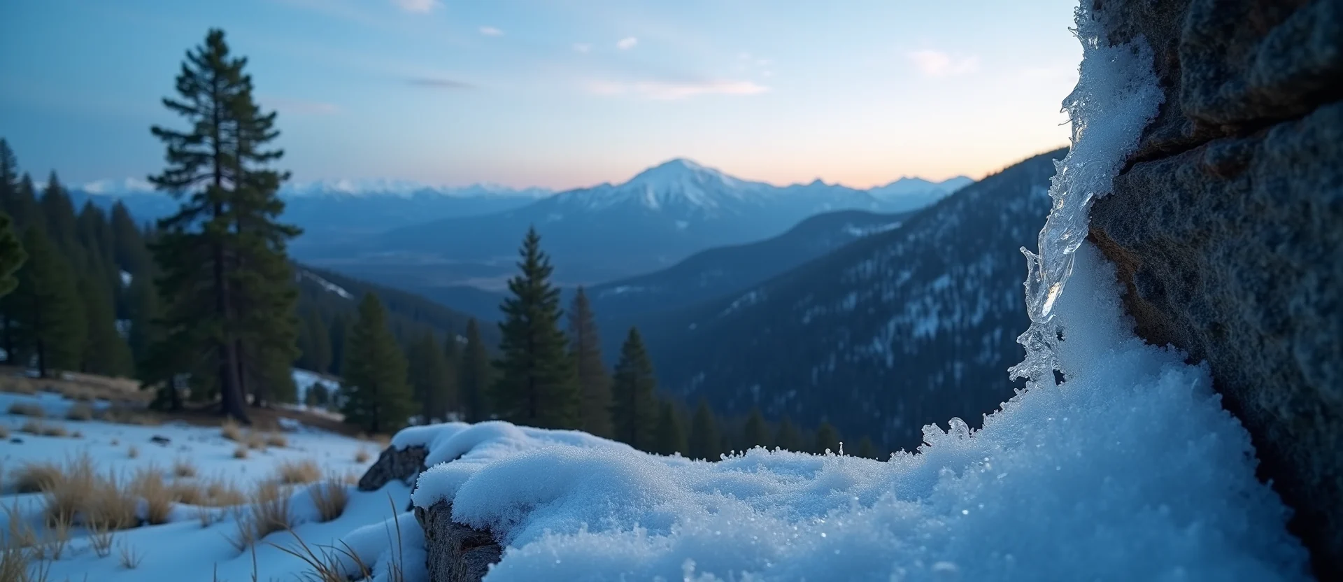 Symbolizing Stability/Peak: A local Ponderosa Pine solid mountain ridge. - AI Generated
