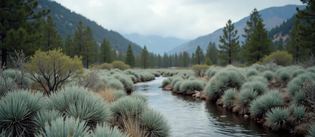 Symbolizing Flow/Cleansing: A local Ponderosa Pine babbling mountain creek. - AI Generated