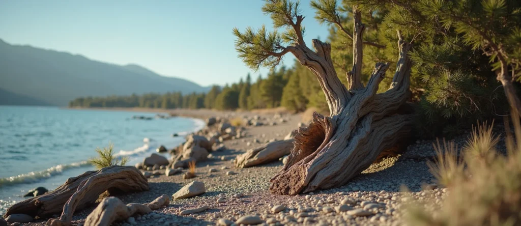 Symbolizing Growth/Resilience: A local Manzanita sturdy weathered tree trunk. - AI Generated