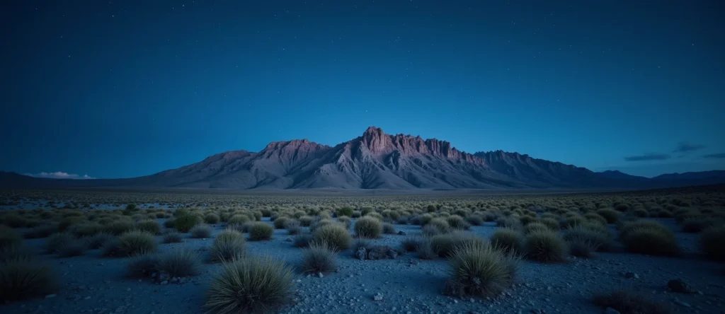 Symbolizing Stability/Peak: A local Desert Peach solid mountain ridge. - AI Generated