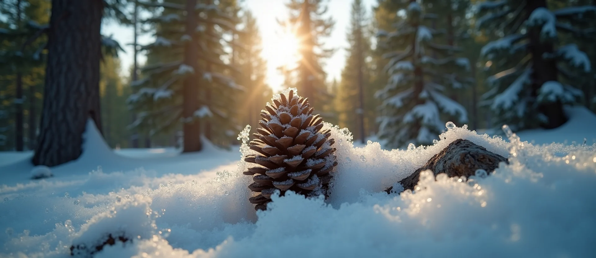 Symbolizing Seed/New Beginning: A local Ponderosa Pine opening pine cone. - AI Generated