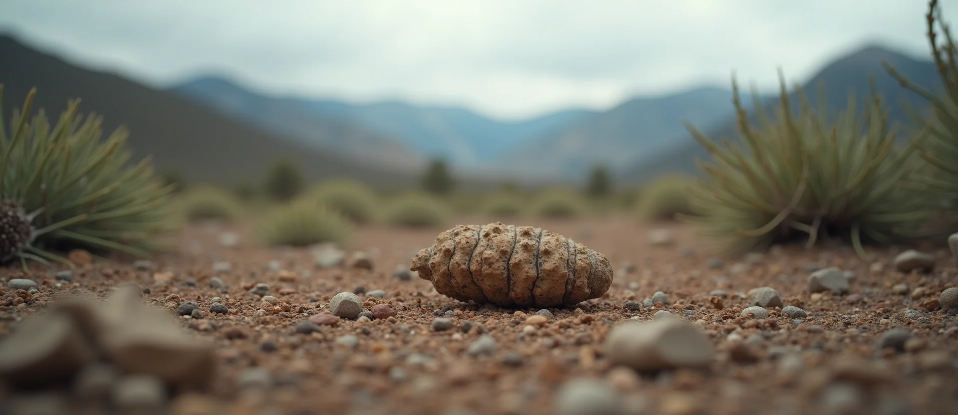 Symbolizing Seed/New Beginning: A local Mountain Mahogany single pine seed on dry earth. - AI Generated