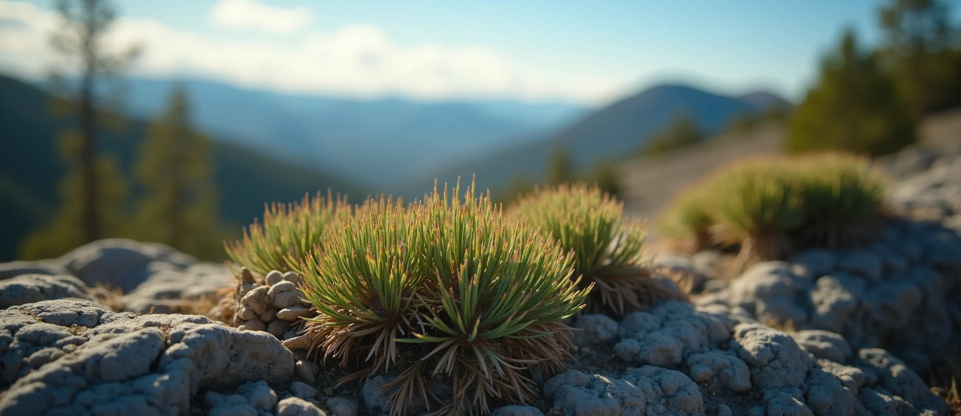 Symbolizing Identity/Local: A local Bitterbrush Sierra Nevada skyline. - AI Generated