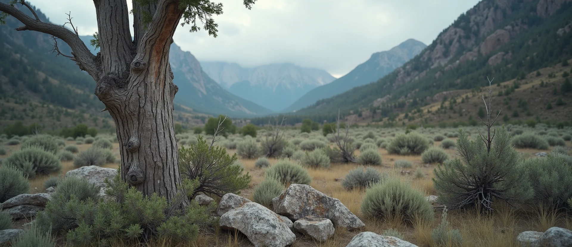 Symbolizing Growth/Resilience: A local Quaking Aspen sturdy weathered tree trunk. - AI Generated
