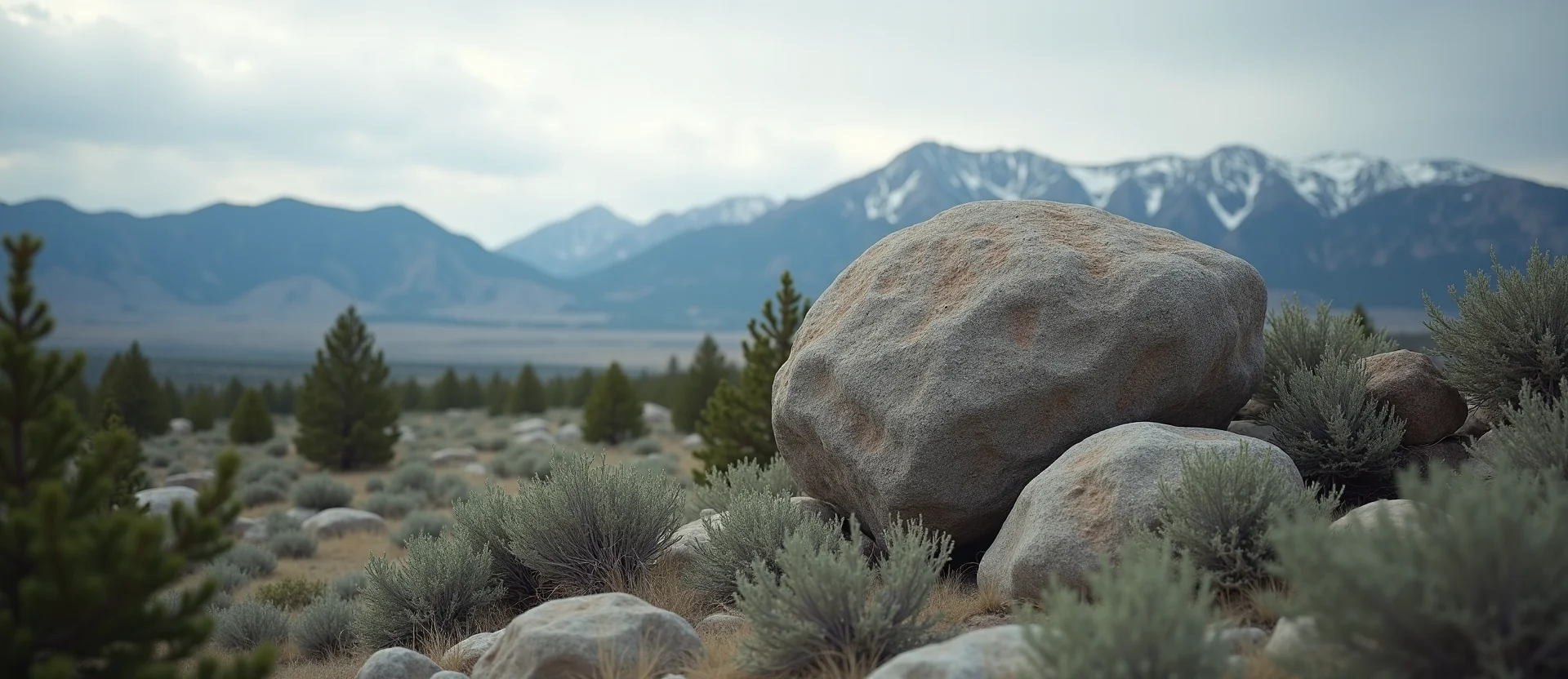 Symbolizing Stability/Peak: A local Sierra Juniper unshakable boulder. - AI Generated