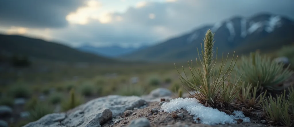 Symbolizing Seed/New Beginning: A local Sierra Juniper sprouting sagebrush seedling. - AI Generated