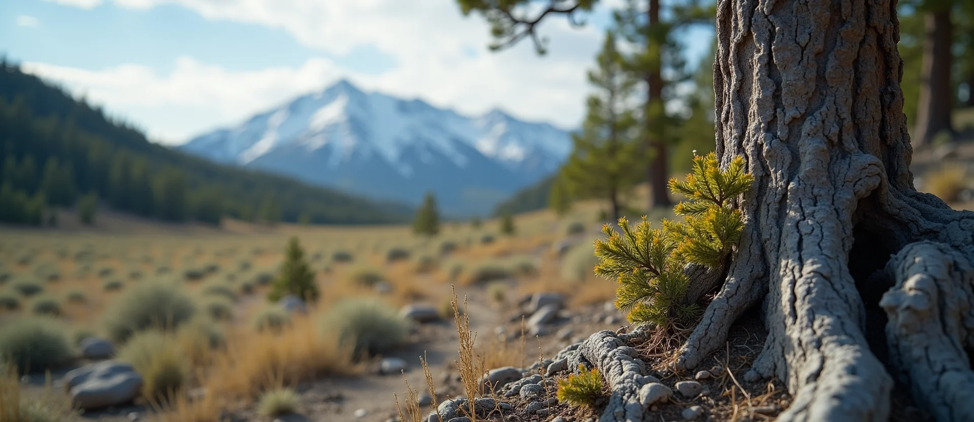 Symbolizing Identity/Local: A local Quaking Aspen Sierra Nevada skyline. - AI Generated