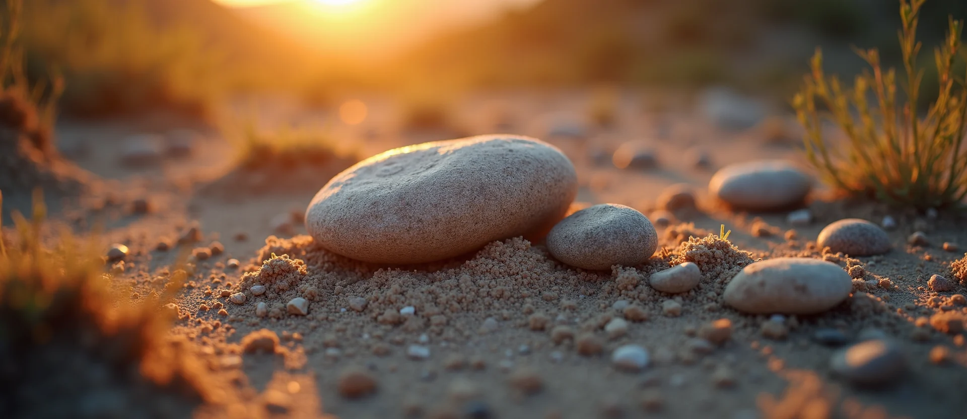 Symbolizing Flow/Cleansing: A local Desert Peach smooth Truckee river stones. - AI Generated