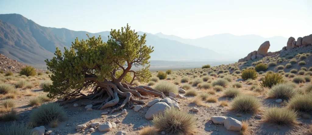 Symbolizing Growth/Resilience: A local Sagebrush (Artemisia tridentata) gnarled juniper roots. - AI Generated