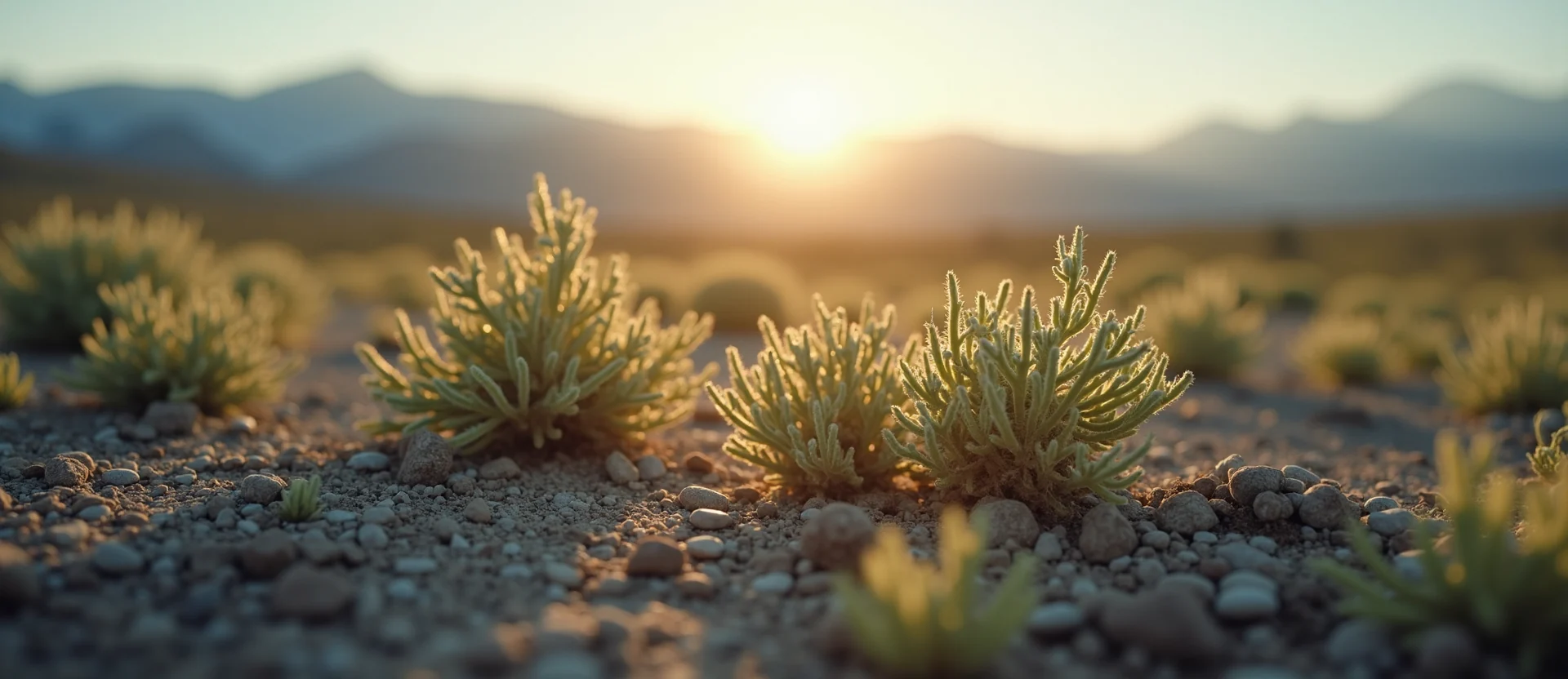 Symbolizing Stability/Peak: A local Rabbitbrush distant Sierra horizon. - AI Generated
