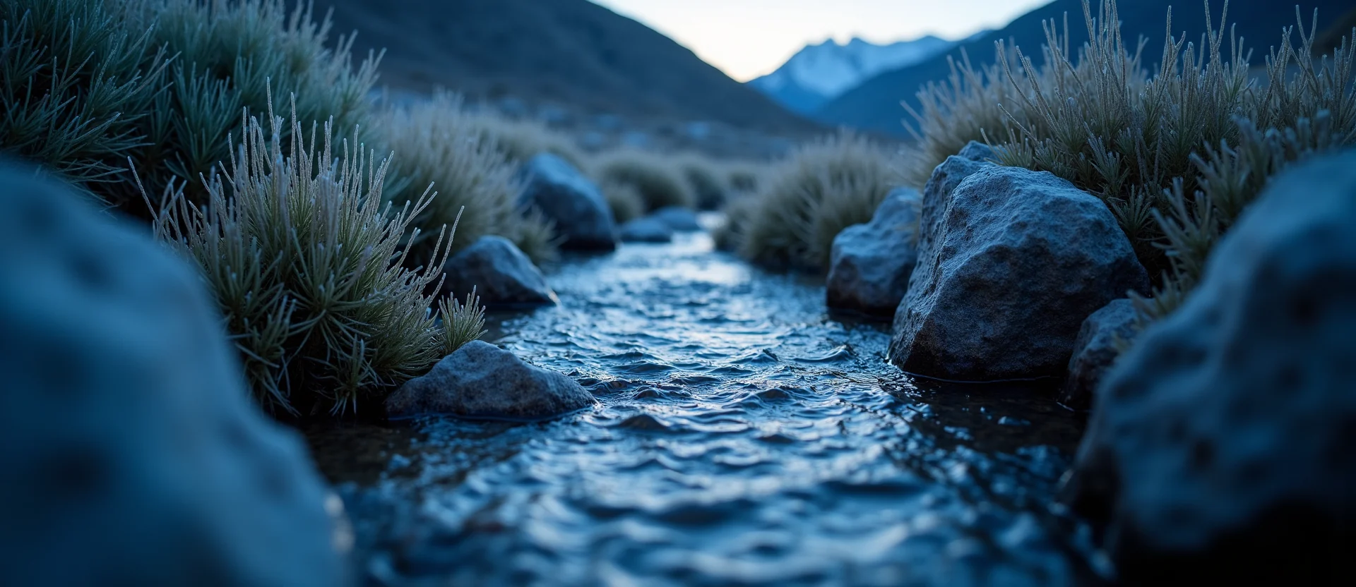 Symbolizing Flow/Cleansing: A local Sagebrush (Artemisia tridentata) babbling mountain creek. - AI Generated