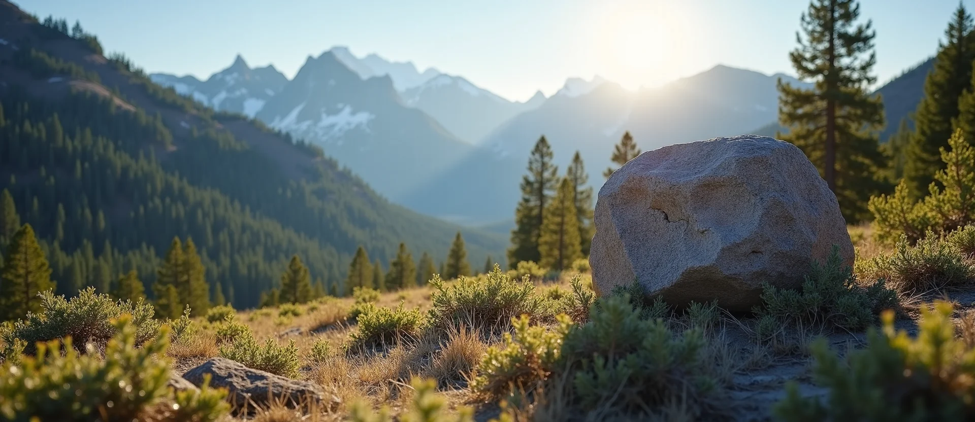 Symbolizing Stability/Peak: A local Sierra Juniper unshakable boulder. - AI Generated