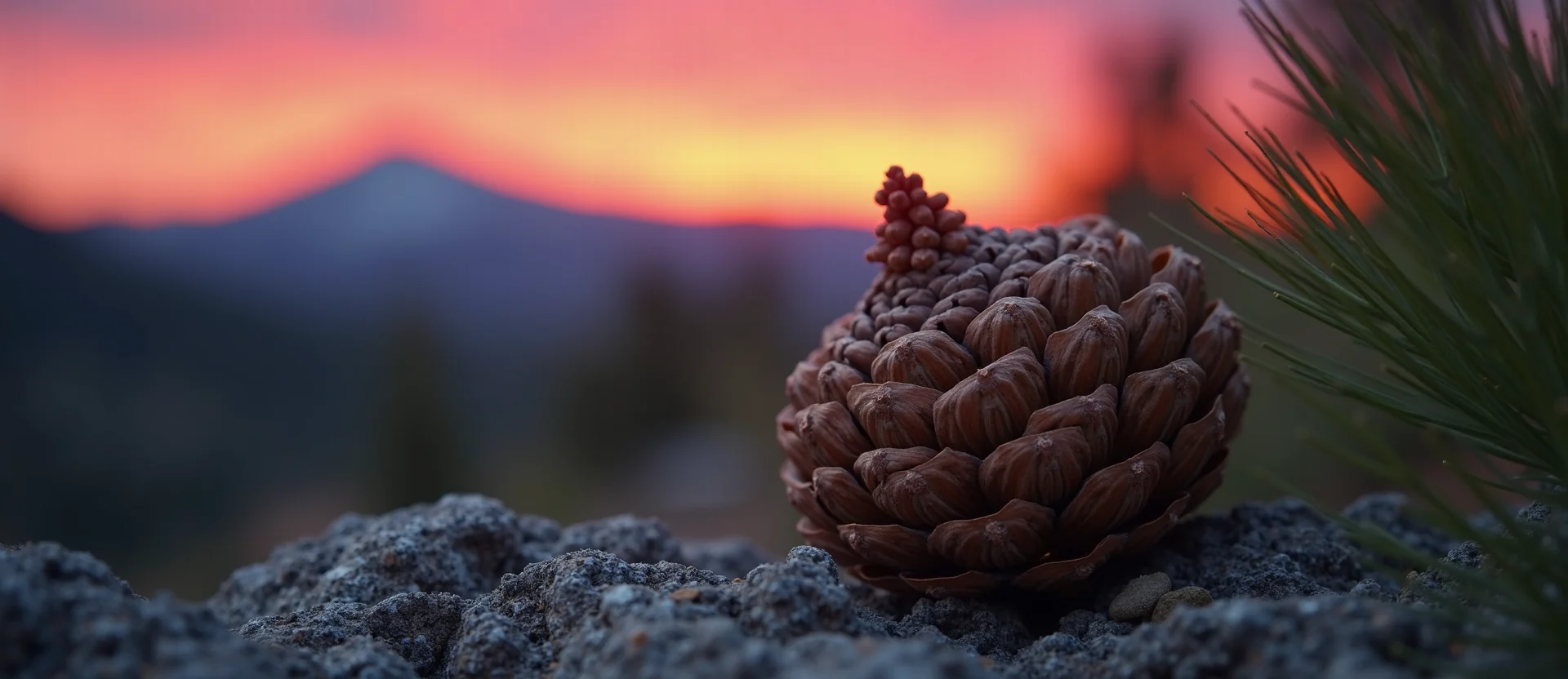 Symbolizing Seed/New Beginning: A local Mountain Mahogany opening pine cone. - AI Generated