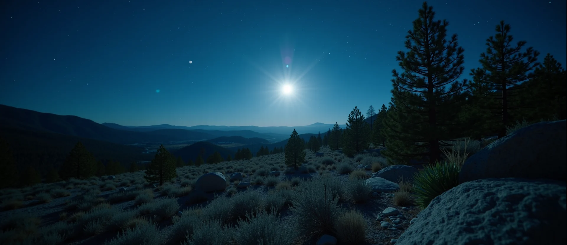 Symbolizing Identity/Local: A local Sierra Juniper Sierra Nevada skyline. - AI Generated