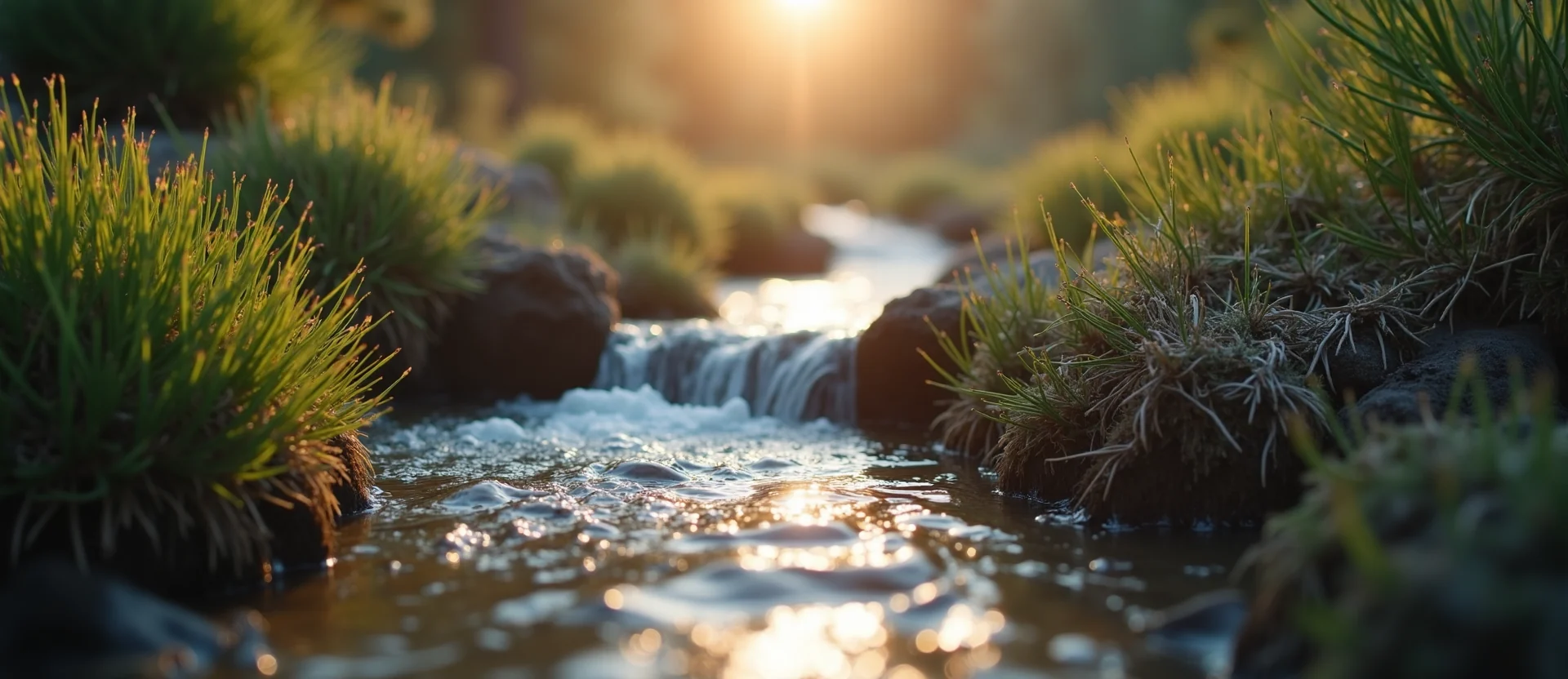 Symbolizing Flow/Cleansing: A local Desert Peach hidden small waterfall. - AI Generated
