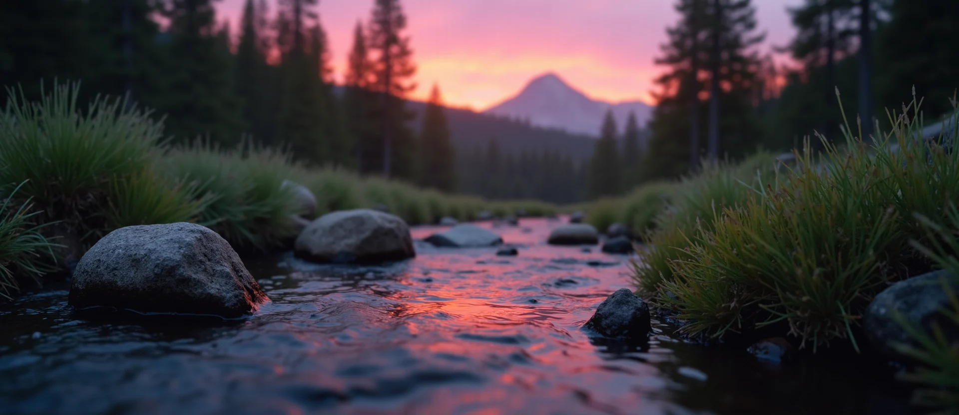 Symbolizing Flow/Cleansing: A local Manzanita babbling mountain creek. - AI Generated