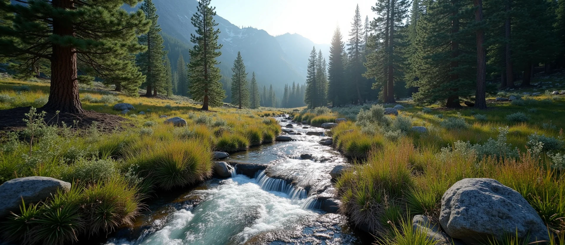 Symbolizing Flow/Cleansing: A local Quaking Aspen hidden small waterfall. - AI Generated