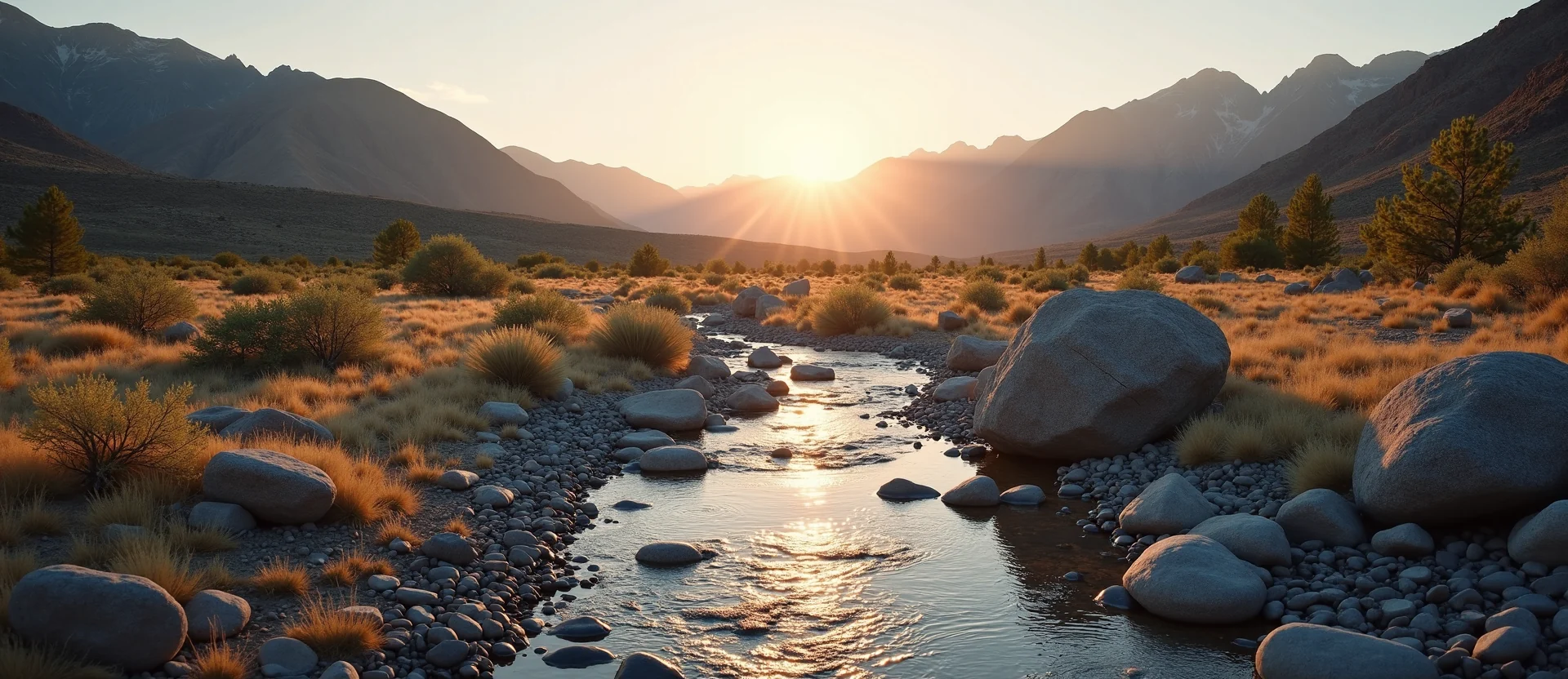Symbolizing Flow/Cleansing: A local Bitterbrush smooth Truckee river stones. - AI Generated