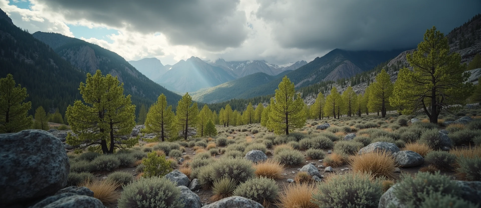 Symbolizing Growth/Resilience: A local Mountain Mahogany thriving aspen grove. - AI Generated