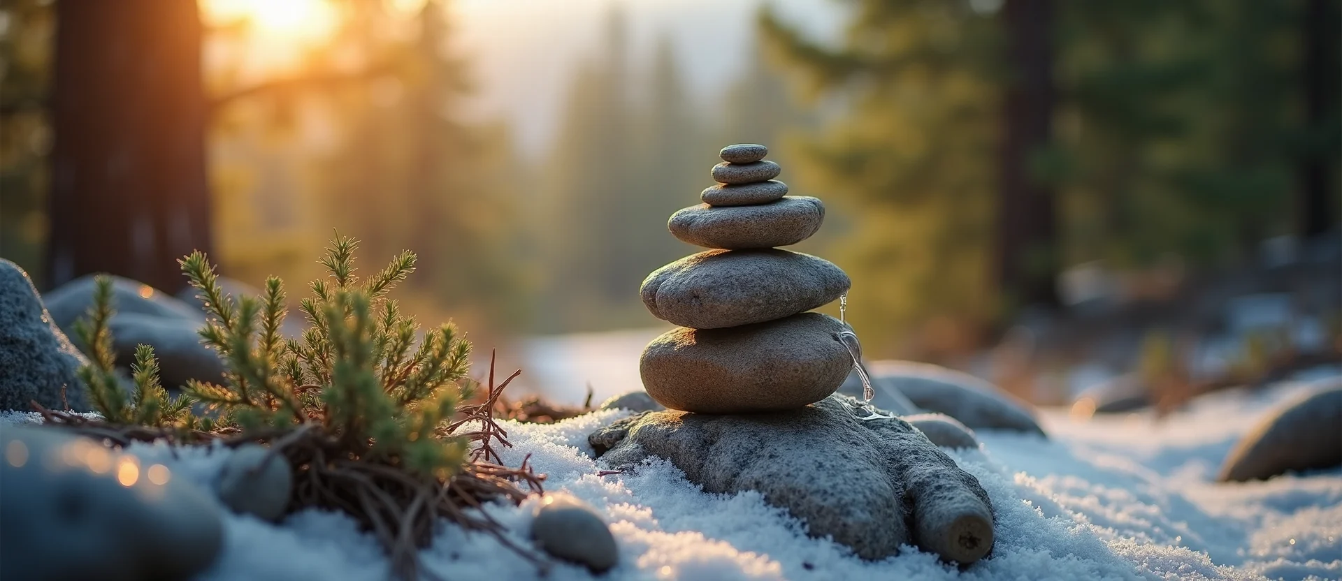 Symbolizing Stability/Peak: A local Manzanita ancient rock cairn. - AI Generated