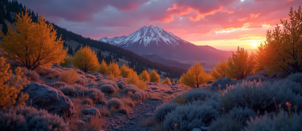 Symbolizing Identity/Local: A local Bitterbrush Mt. Rose foothills. - AI Generated