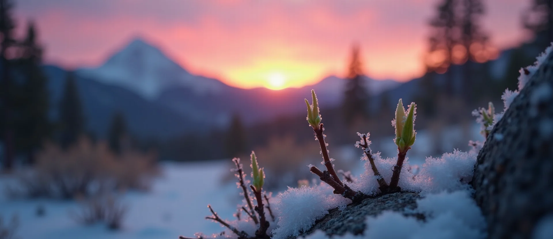 Symbolizing Seed/New Beginning: A local Manzanita new green bud on a branch. - AI Generated
