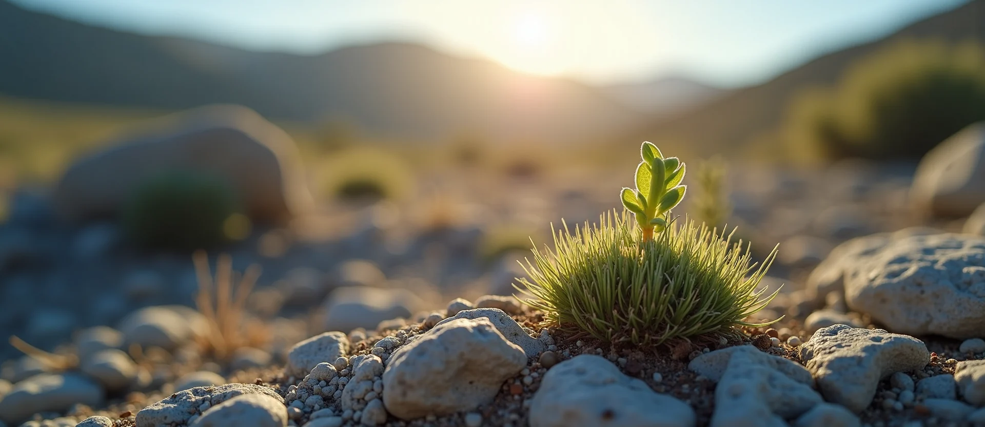 Symbolizing Seed/New Beginning: A local Sagebrush (Artemisia tridentata) sprouting sagebrush seedling. - AI Generated