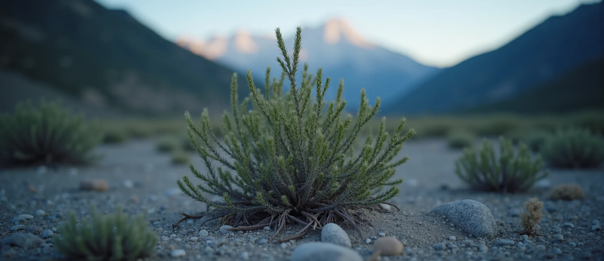 Symbolizing Growth/Resilience: A local Rabbitbrush tree growing out of a rock cleft. - AI Generated