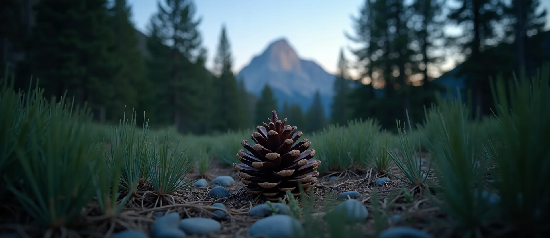 Symbolizing Seed/New Beginning: A local Ponderosa Pine opening pine cone. - AI Generated