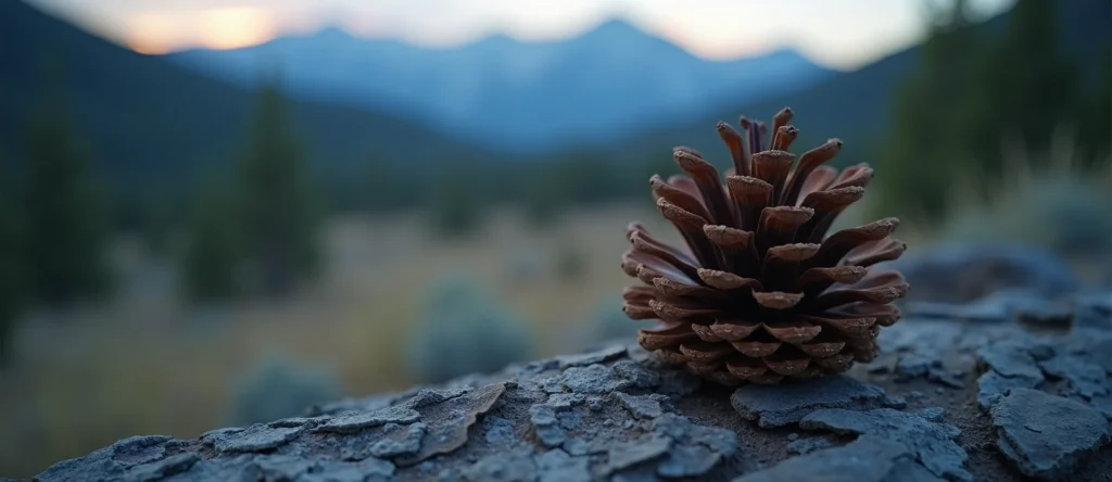 Symbolizing Seed/New Beginning: A local Quaking Aspen opening pine cone. - AI Generated