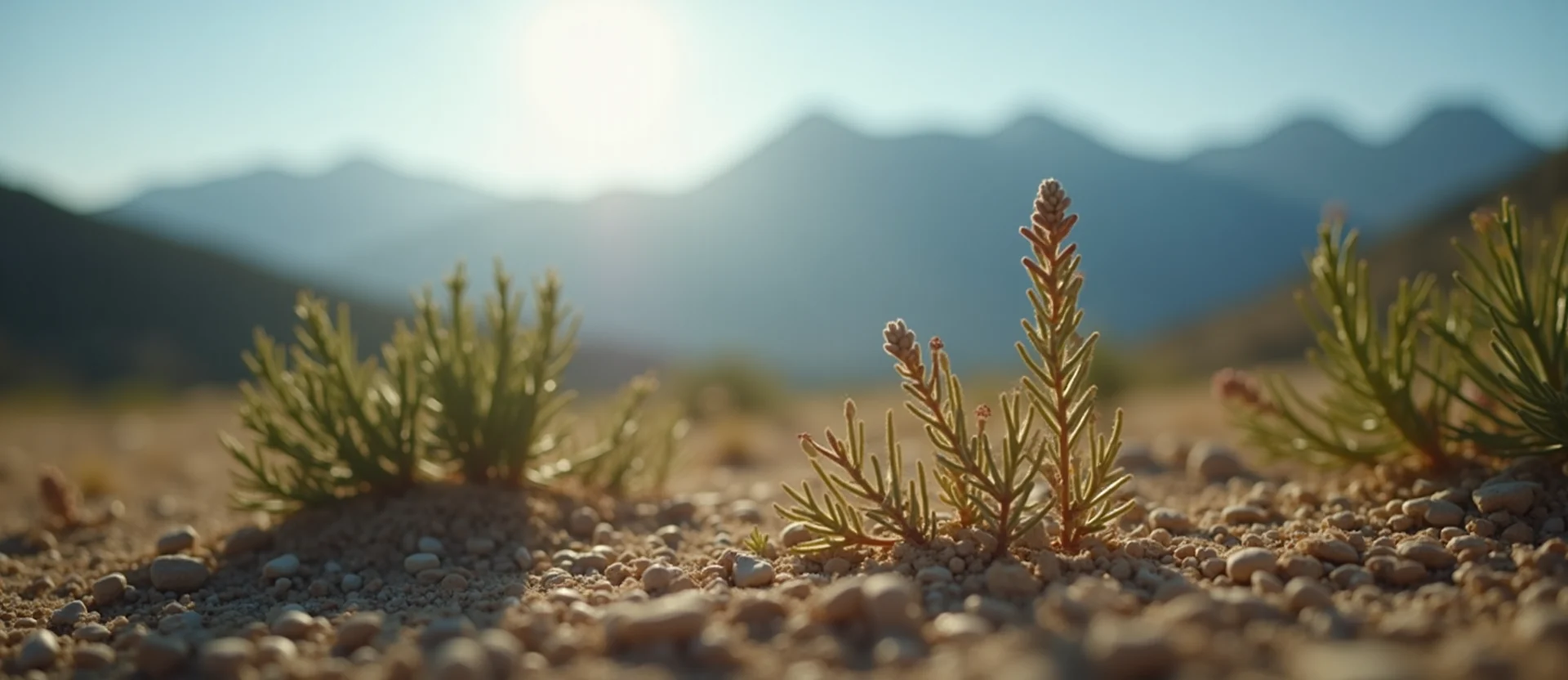 Symbolizing Seed/New Beginning: A local Indian Paintbrush single pine seed on dry earth. - AI Generated