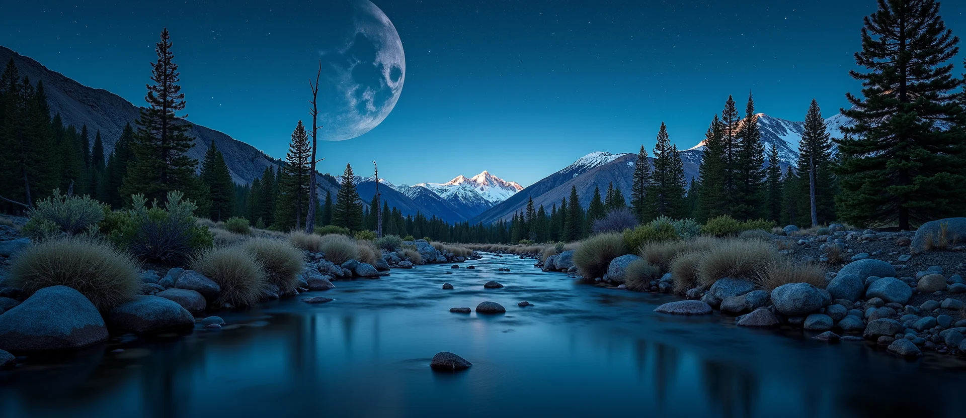 Symbolizing Flow/Cleansing: A local Manzanita clear cold snowmelt stream. - AI Generated
