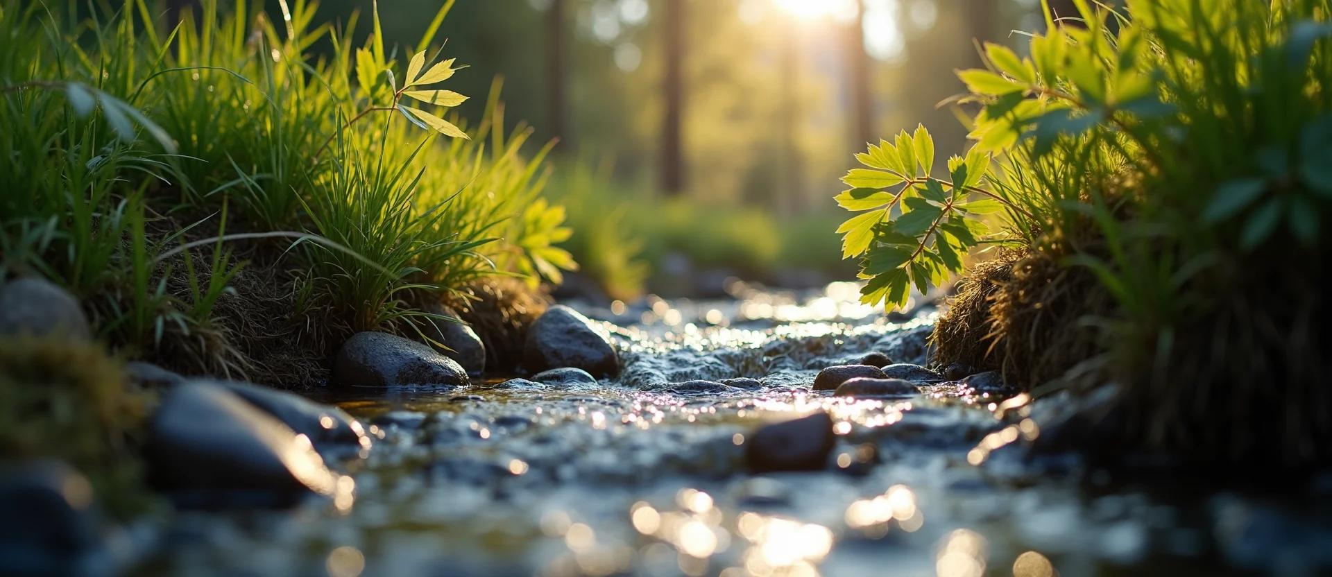Symbolizing Flow/Cleansing: A local Quaking Aspen babbling mountain creek. - AI Generated