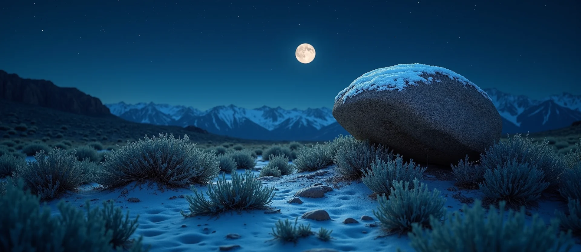 Symbolizing Stability/Peak: A local Sagebrush (Artemisia tridentata) unshakable boulder. - AI Generated
