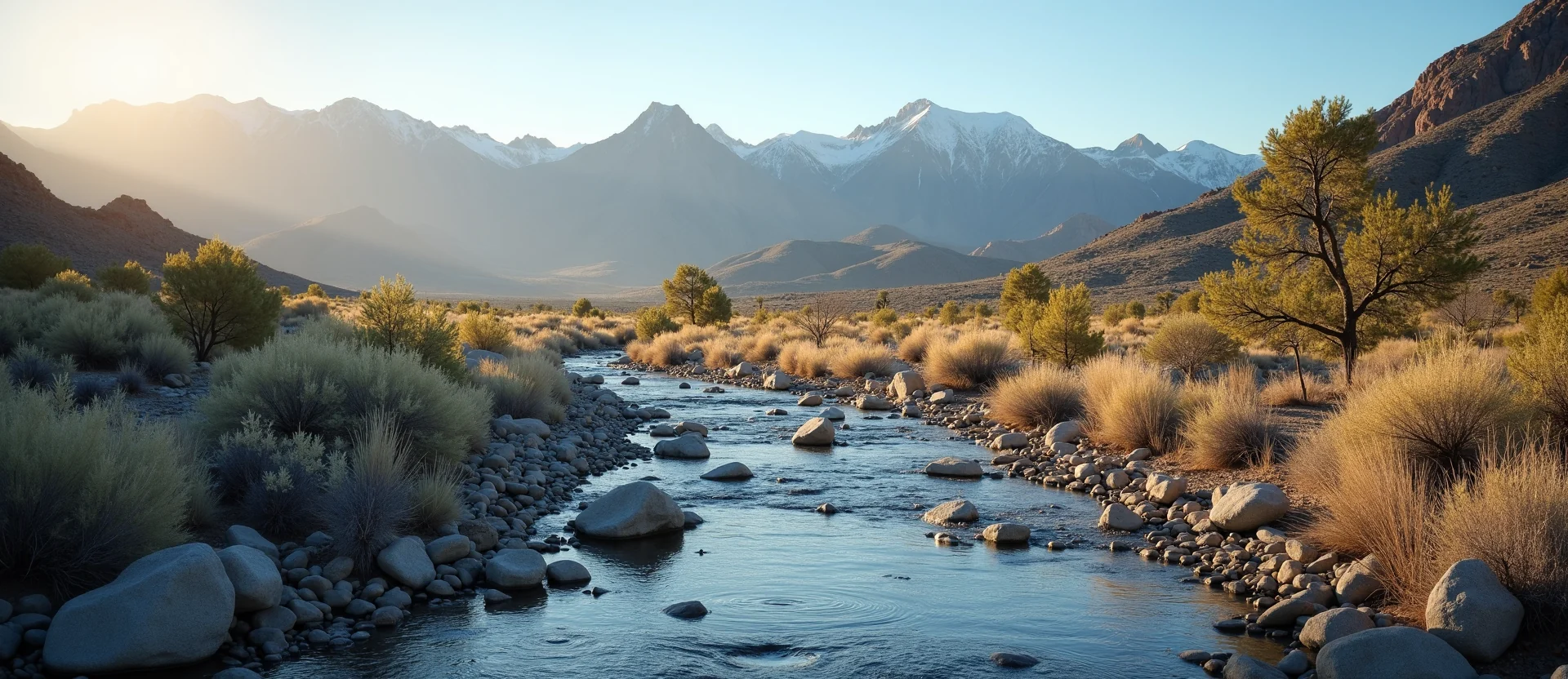 Symbolizing Flow/Cleansing: A local Manzanita clear cold snowmelt stream. - AI Generated